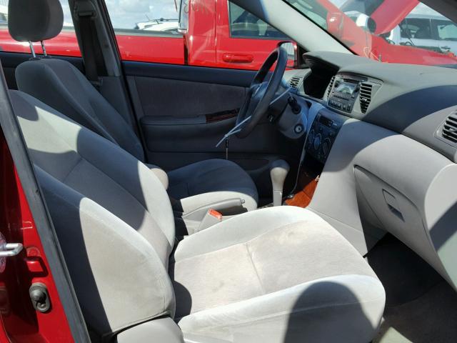 1NXBR30E58Z970082 - 2008 TOYOTA COROLLA CE RED photo 5