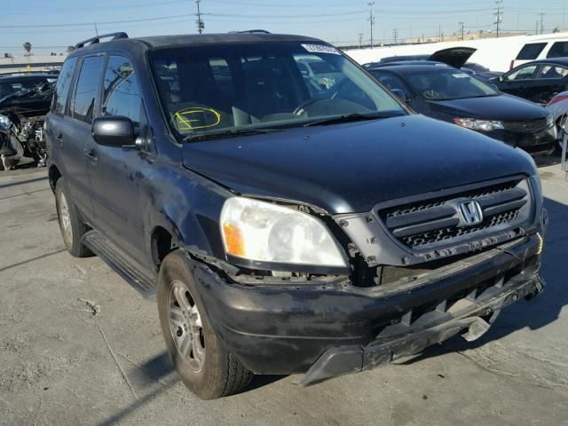 2HKYF184X5H535734 - 2005 HONDA PILOT EX BLACK photo 1