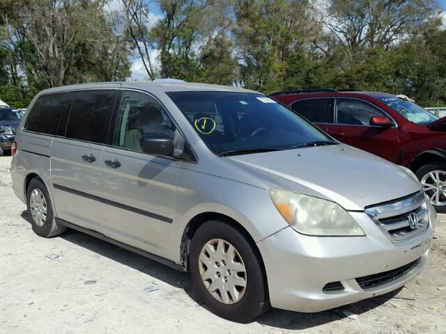 5FNRL38215B020742 - 2005 HONDA ODYSSEY LX SILVER photo 1