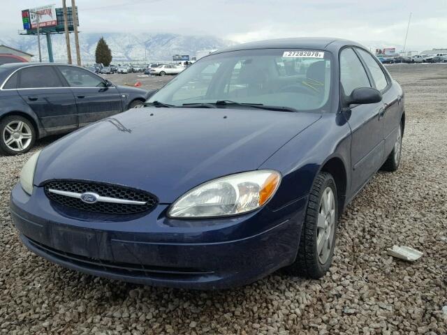 1FAFP52U22G133636 - 2002 FORD TAURUS LX BLUE photo 2