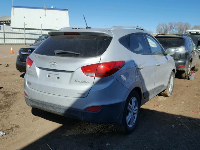 KM8JUCAC4BU270164 - 2011 HYUNDAI TUCSON GLS SILVER photo 4