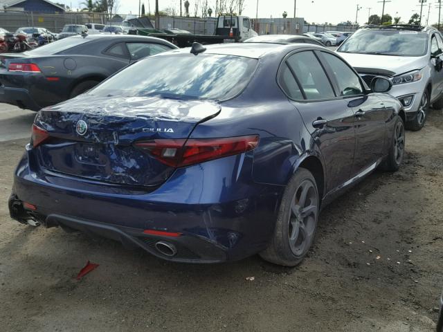 ZARFAEDN0H7539866 - 2017 ALFA ROMEO GIULIA Q4 蓝色 照片 4