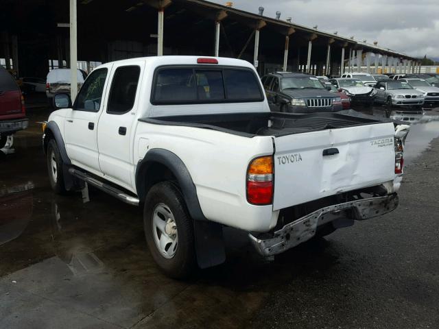 5TEGM92N63Z178922 - 2003 TOYOTA TACOMA DOU WHITE photo 3