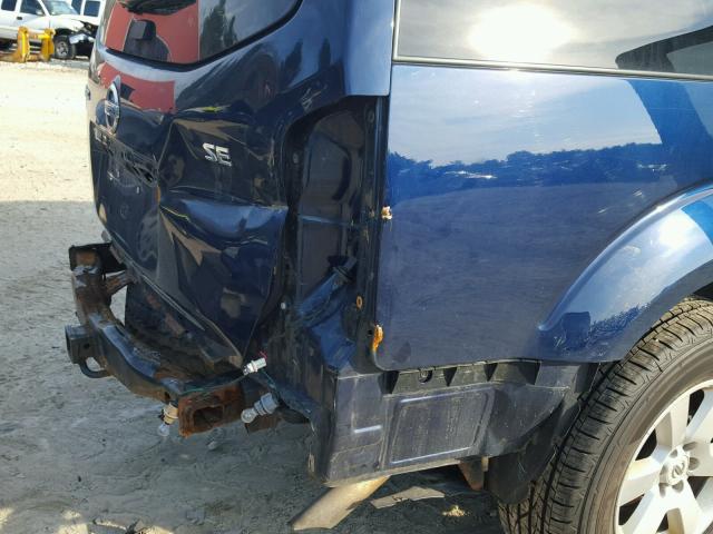 5N1AR18B78C621988 - 2008 NISSAN PATHFINDER BLUE photo 9