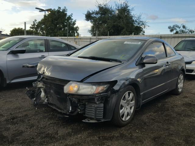 2HGFG12689H506909 - 2009 HONDA CIVIC LX GRAY photo 2