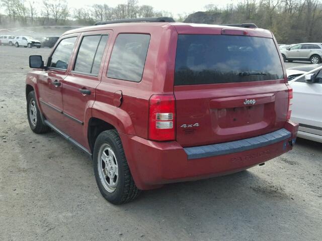 1J8FF28W77D392533 - 2007 JEEP PATRIOT SP RED photo 3