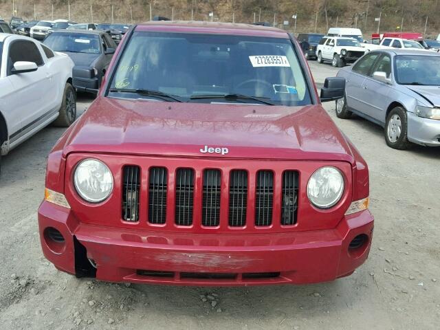 1J8FF28W77D392533 - 2007 JEEP PATRIOT SP RED photo 9