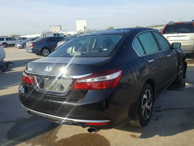 1HGCR2F36GA246606 - 2016 HONDA ACCORD LX BLACK photo 4