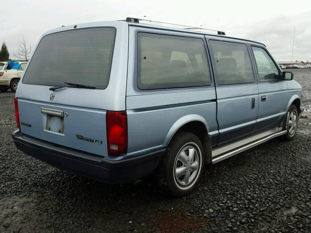 1P4FH54R1LX203320 - 1990 PLYMOUTH GRAND VOYA BLUE photo 4