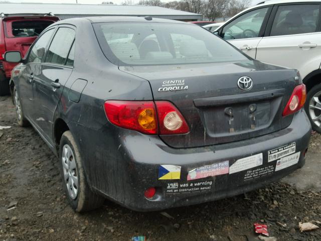 1NXBU40E09Z078733 - 2009 TOYOTA COROLLA BA GRAY photo 3