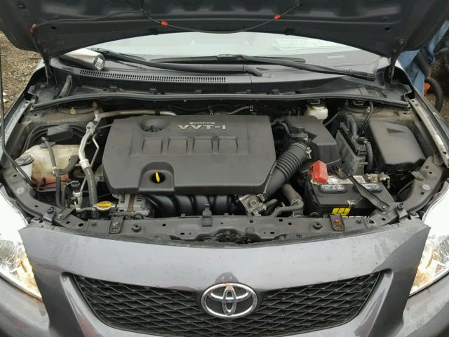 1NXBU40E09Z078733 - 2009 TOYOTA COROLLA BA GRAY photo 7