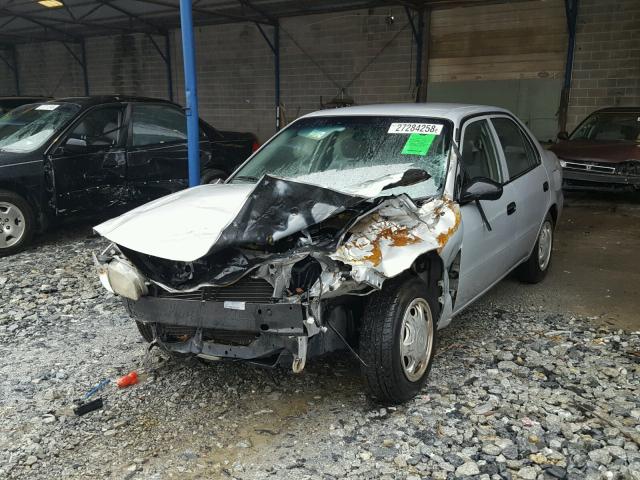 2T1BR12E91C469737 - 2001 TOYOTA COROLLA CE SILVER photo 2