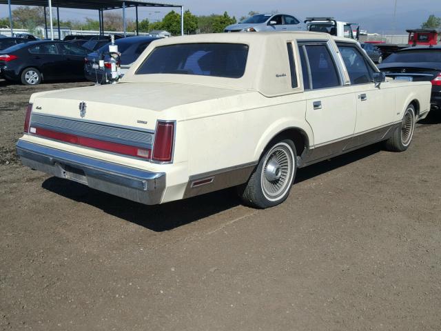 1LNBM81F3KY747557 - 1989 LINCOLN TOWN CAR CREAM photo 4