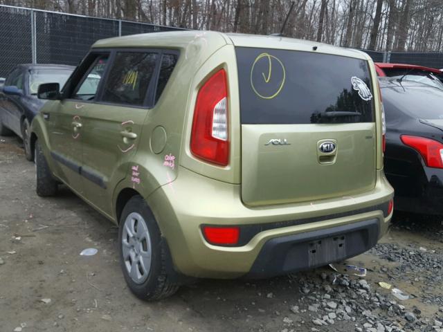 KNDJT2A54D7531295 - 2013 KIA SOUL GREEN photo 3