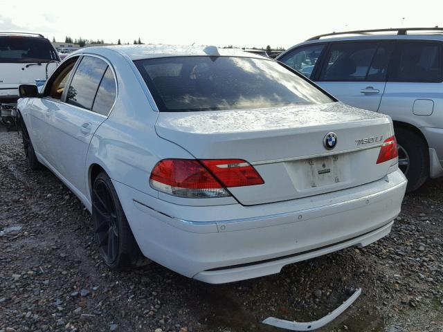 WBAHN835X6DT27112 - 2006 BMW 750 LI WHITE photo 3