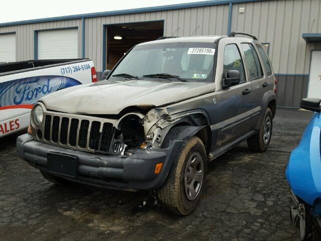 1J4GL48K67W662492 - 2007 JEEP LIBERTY SP TAN photo 2