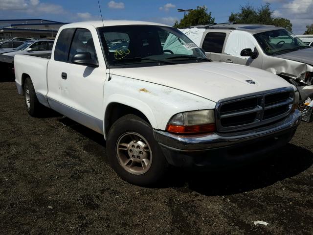 1B7GL22X9YS654409 - 2000 DODGE DAKOTA WHITE photo 1