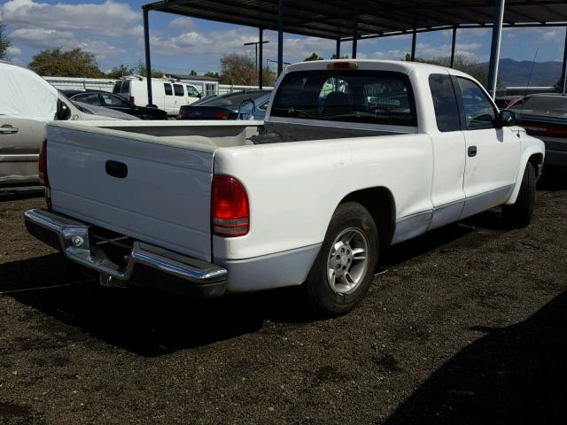 1B7GL22X9YS654409 - 2000 DODGE DAKOTA WHITE photo 4