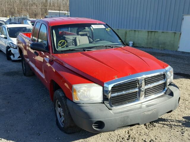 1D7HE42N65S290296 - 2005 DODGE DAKOTA SLT RED photo 1