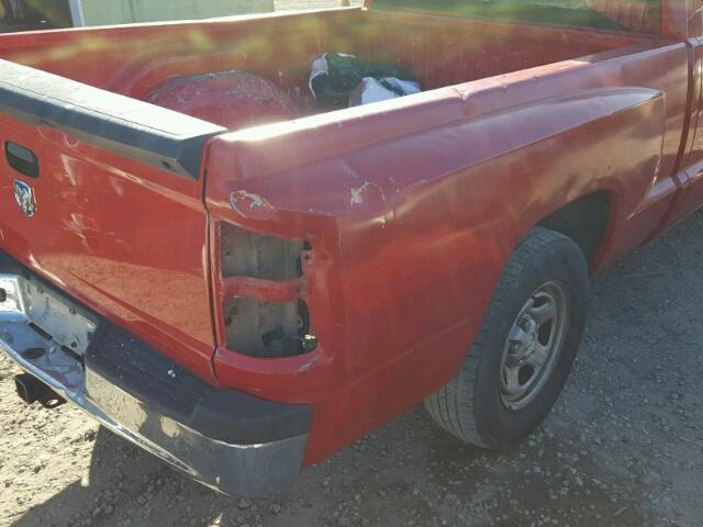 1D7HE42N65S290296 - 2005 DODGE DAKOTA SLT RED photo 10