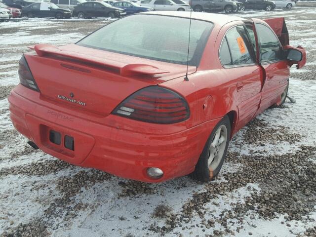 1G2NF52TX1M572636 - 2001 PONTIAC GRAND AM S წითელი ფოტო 4