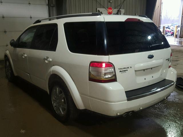 1FMDK06W29GA02128 - 2009 FORD TAURUS X L WHITE photo 3