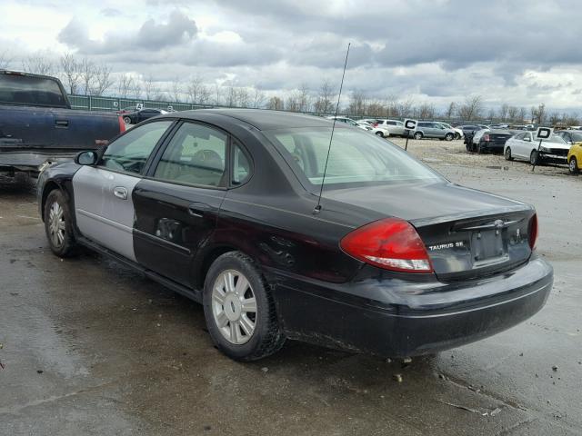 1FAHP53U17A102203 - 2007 FORD TAURUS SE BLACK photo 3