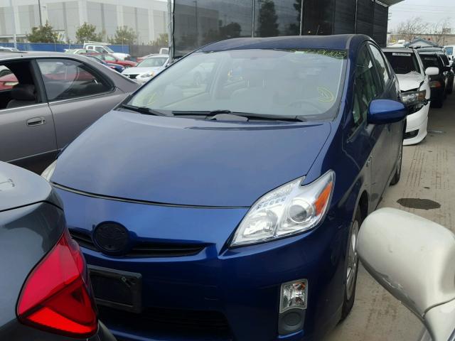 JTDKN3DU4A0171957 - 2010 TOYOTA PRIUS BLUE photo 2