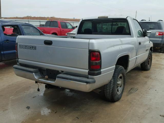 1B7HC16X61S139947 - 2001 DODGE RAM 1500 SILVER photo 4