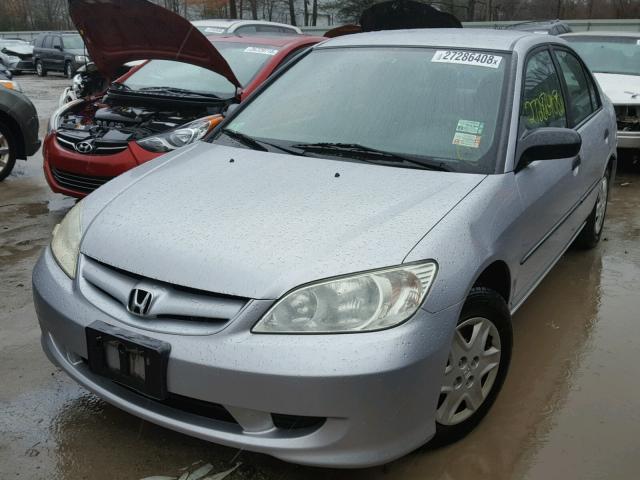 2HGES16375H598177 - 2005 HONDA CIVIC DX V SILVER photo 2