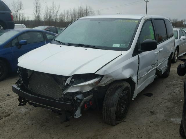 2C4RDGBG0ER105665 - 2014 DODGE GRAND CARA WHITE photo 2