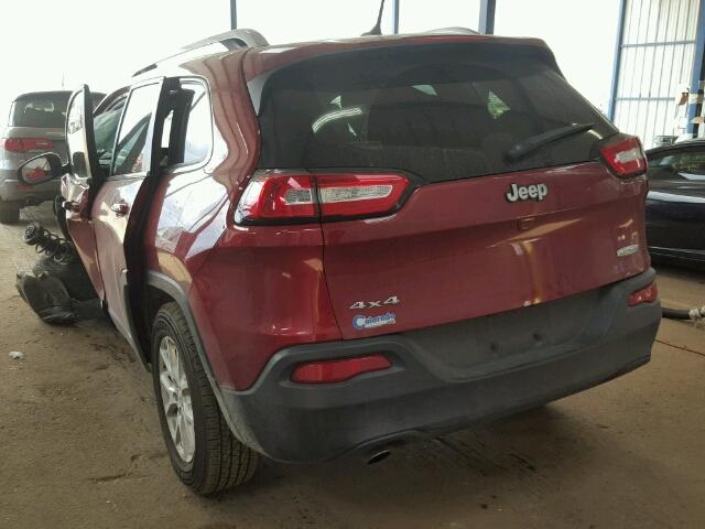 1C4PJMCB3GW164348 - 2016 JEEP CHEROKEE L BURGUNDY photo 3