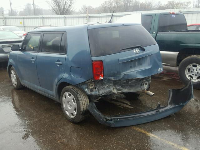 JTLKE50E281027794 - 2008 SCION XB BLUE photo 3