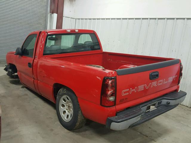 1GCEC14X35Z287072 - 2005 CHEVROLET SILVERADO RED photo 3