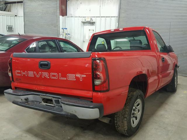 1GCEC14X35Z287072 - 2005 CHEVROLET SILVERADO RED photo 4