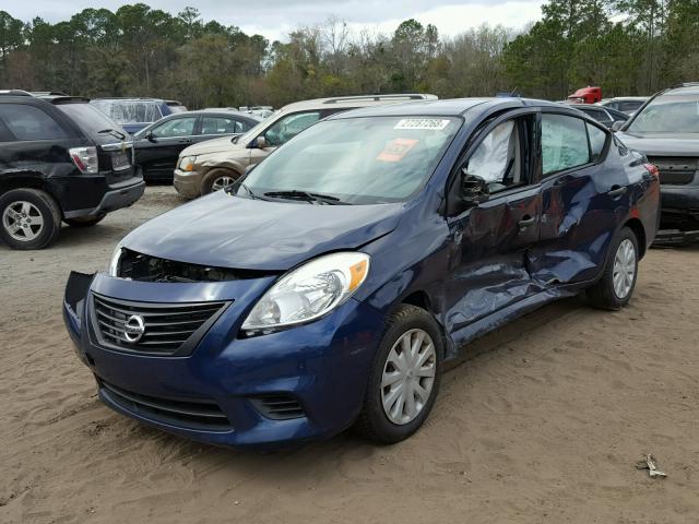 3N1CN7AP4DL865486 - 2013 NISSAN VERSA S BLUE photo 2