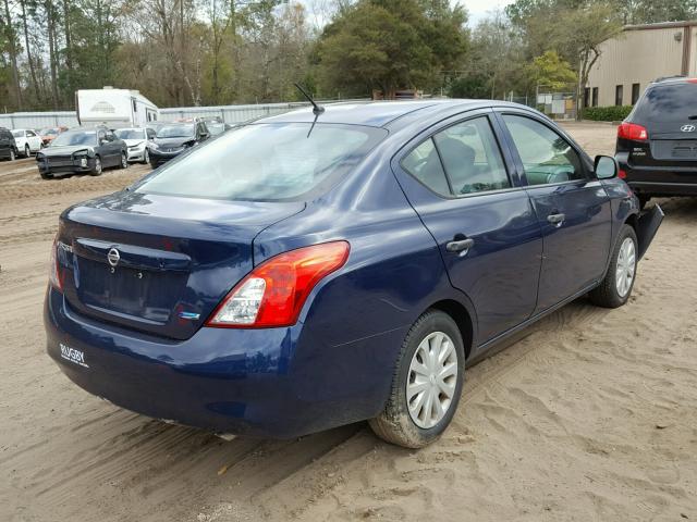 3N1CN7AP4DL865486 - 2013 NISSAN VERSA S BLUE photo 4