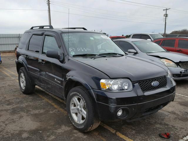 1FMCU49H67KA15551 - 2007 FORD ESCAPE HEV BLACK photo 1