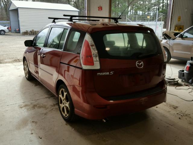 JM1CR29L680324674 - 2008 MAZDA 5 RED photo 3