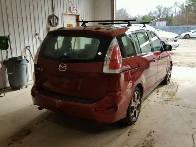 JM1CR29L680324674 - 2008 MAZDA 5 RED photo 4