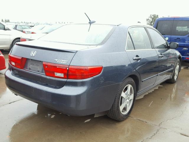 JHMCN36485C001184 - 2005 HONDA ACCORD HYB BLUE photo 4