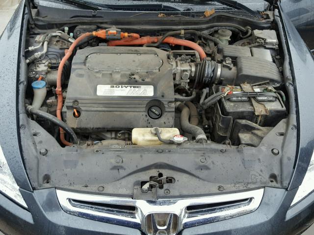 JHMCN36485C001184 - 2005 HONDA ACCORD HYB BLUE photo 7