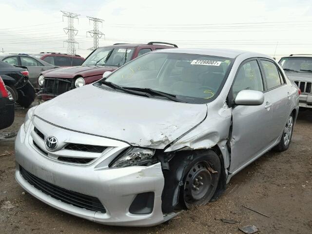 2T1BU4EE6CC795994 - 2012 TOYOTA COROLLA/S/ SILVER photo 2