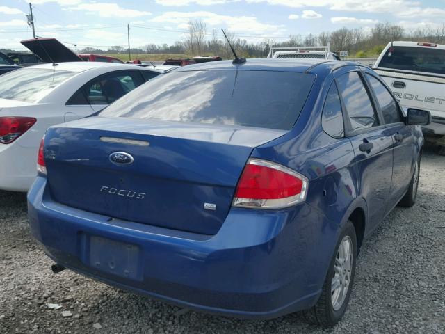 1FAHP35N99W127429 - 2009 FORD FOCUS SE BLUE photo 4