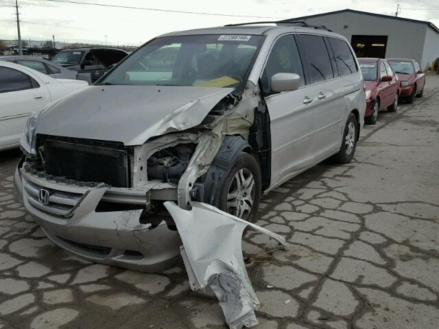 5FNRL38607B400550 - 2007 HONDA ODYSSEY EX SILVER photo 2