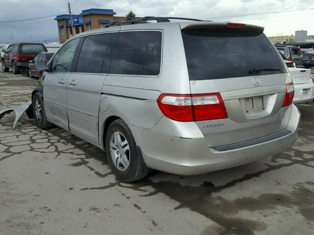 5FNRL38607B400550 - 2007 HONDA ODYSSEY EX SILVER photo 3