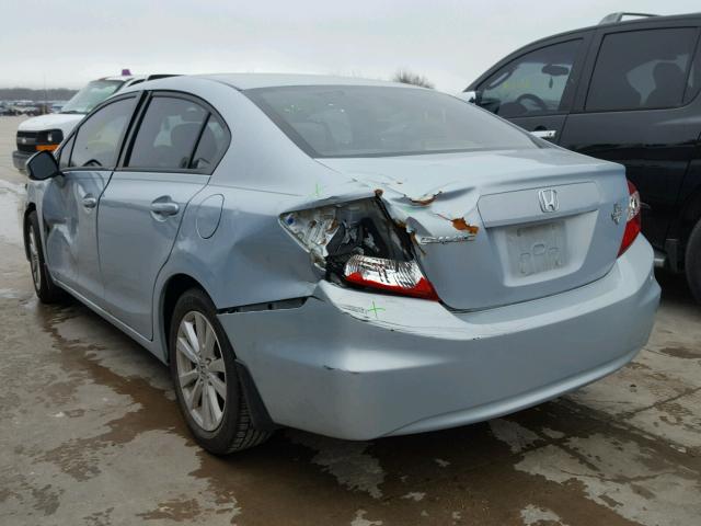 19XFB2F84CE024567 - 2012 HONDA CIVIC EX BLUE photo 3