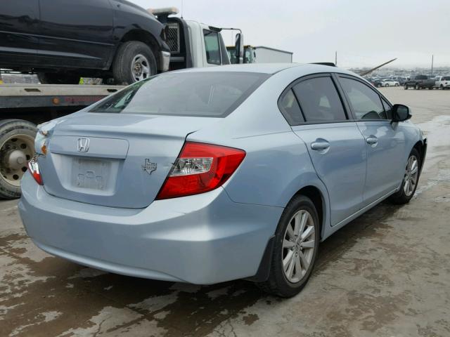 19XFB2F84CE024567 - 2012 HONDA CIVIC EX BLUE photo 4