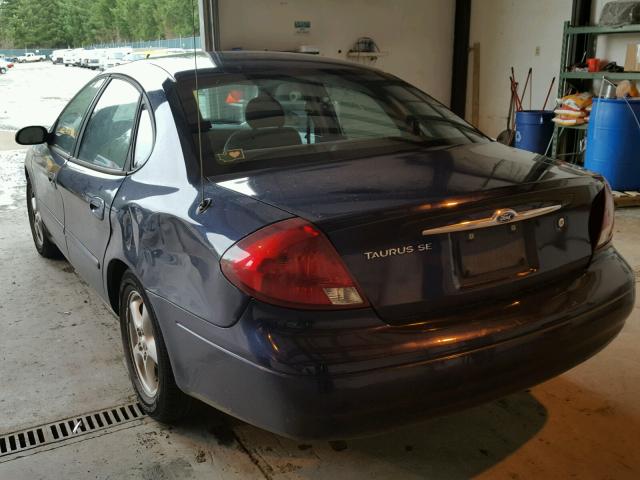 1FAFP53U22G146580 - 2002 FORD TAURUS SE BLUE photo 3