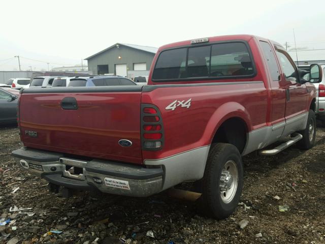 1FTNX21S33ED66216 - 2003 FORD F250 SUPER RED photo 4